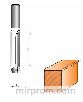 Фреза ГЛОБУС 1020 D6 h18 кромочная прямая